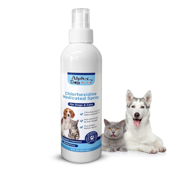Alpha Dog Series Chlorhexidine Ketoconazole Anti Itch Hot Spot Relief Spray - Picture 1 of 7